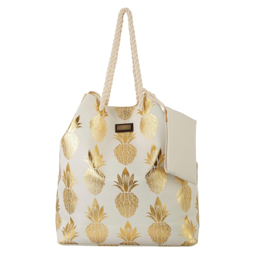 Sun N Sand Gold Pineapple Tote